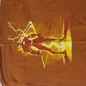 Flash graphic T-shirt, Grafitti, burnt orange, Haynes tagless, medium